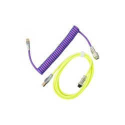 Coiled Cable & Straight Cable Type-C - Purple Neon